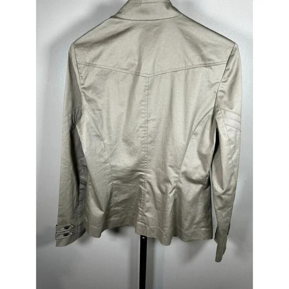 Trina Turk Size 2  Tan Beige Single Button Knit Blazer Small  Jacket NICE - Picture 5 of 7